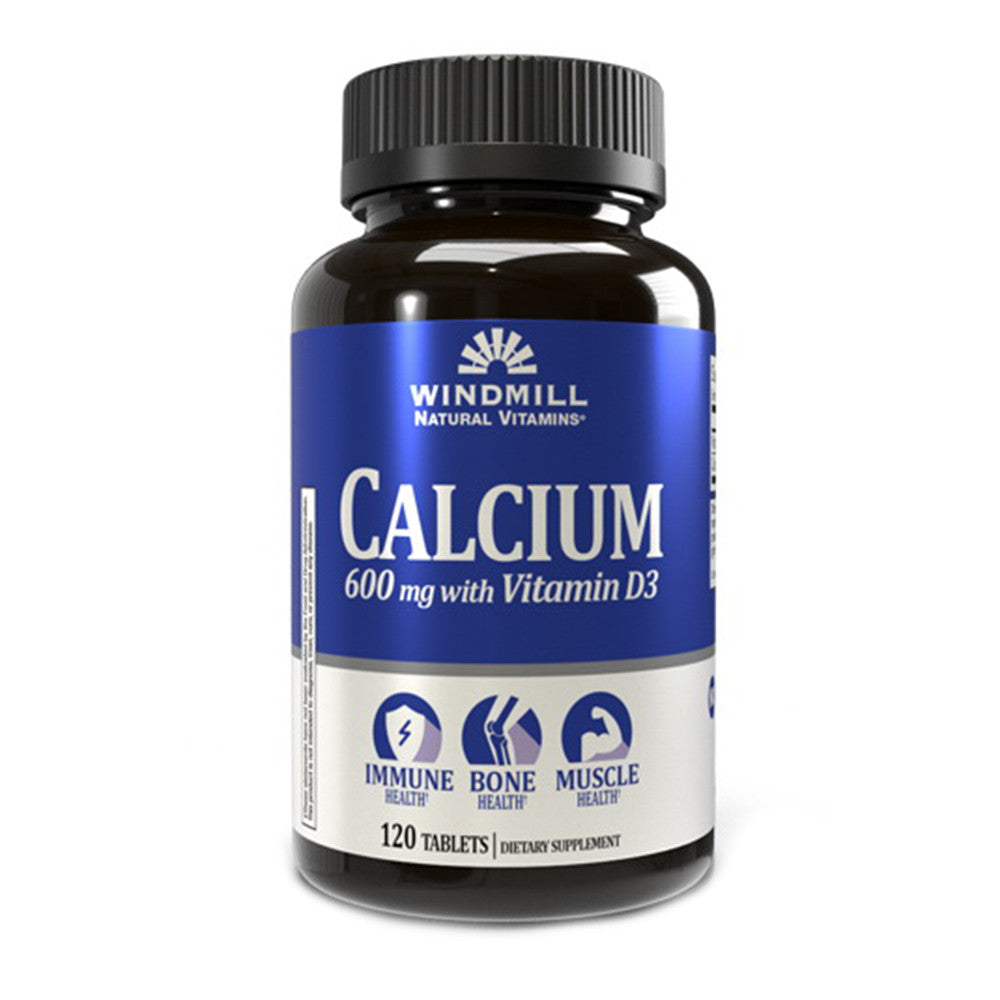 Windmill Calcium 600mg with Vitamin D3 Tablets, 120 Ea